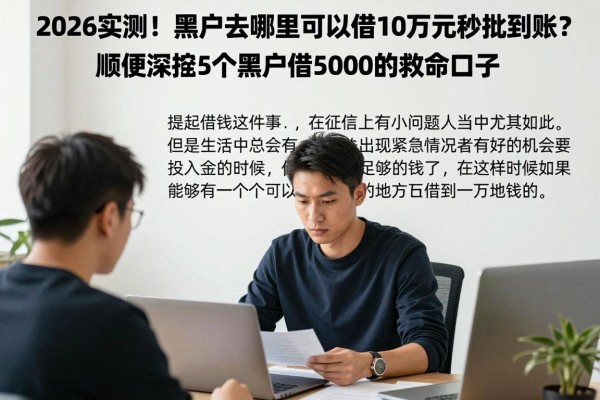 2026实测!黑户去哪里可以借10万元秒批到账?顺便深挖5个黑户借5000的救命口子