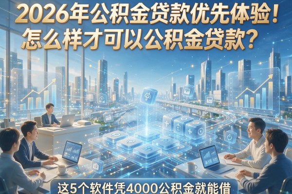 2026年公积金贷款优先体验!怎么样才可以公积金贷款?这5个软件凭4000公积金就能借