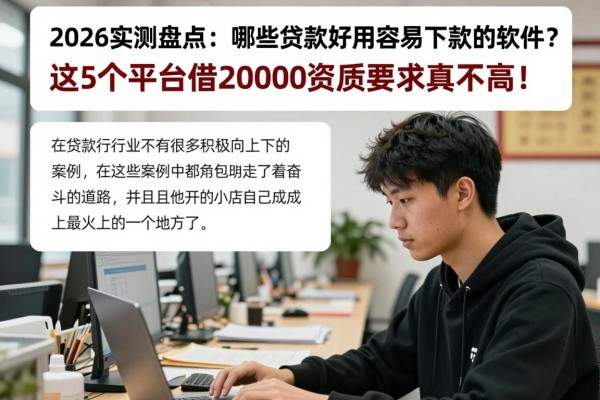 2026实测盘点：哪些贷款好用容易下款的软件？这5个平台借20000资质要求真不高！