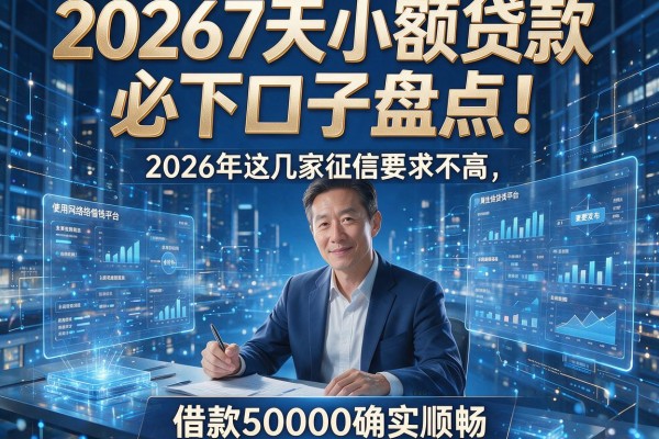 20267天小额贷款必下口子盘点!2026年这几家征信要求不高,借款50000确实顺畅