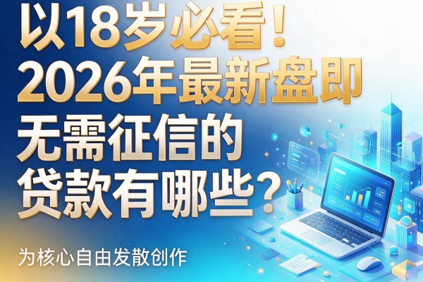 18岁必看!2026年最新盘点:无需征信的正规贷款有哪些?