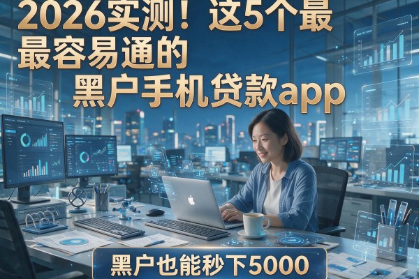 2026实测!这5个最容易通的黑户手机贷款app,黑户也能秒下5000!