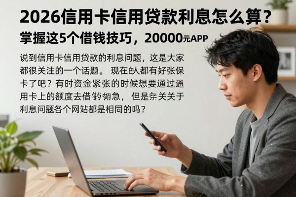 2026信用卡信用贷款利息怎么算？掌握这5个借钱技巧，20000元借款APP推荐！
