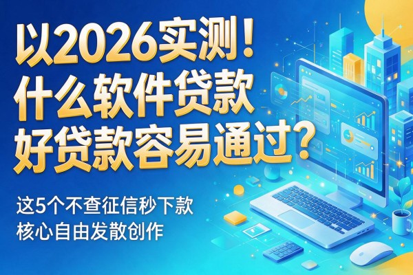 2026实测！什么软件贷款好贷款容易通过？这5个不查征信秒下款
