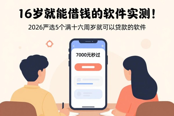 16岁就能借钱的软件实测!2026严选5个满十六周岁就可以贷款的软件,7000元秒过