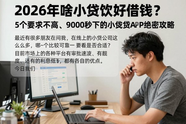 2026年啥小额贷款好借钱？5个要求不高、9000秒下的小额贷款APP绝密攻略