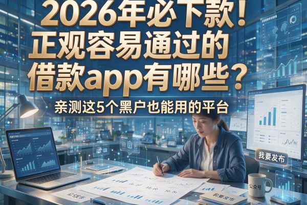 2026年必下款!正规容易通过的借款app有哪些?亲测这5个黑户也能用的平台