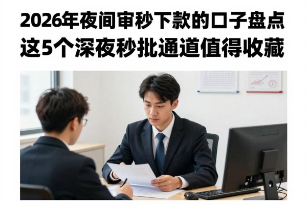 2026年夜间审核秒下款的口子盘点，这5个深夜秒批通道值得收藏！
