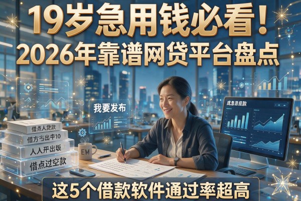 19岁急用钱必看！2026年靠谱网贷平台盘点，这5个借款软件通过率超高