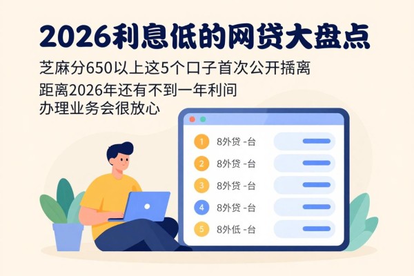 2026利息低的网贷大盘点！芝麻分650以上这5个口子首次公开