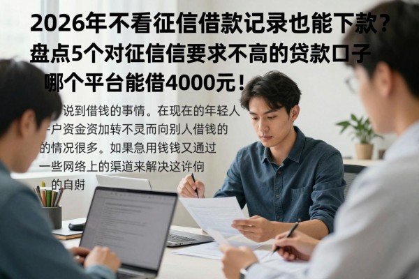 2026年不看征信借款记录也能下款?盘点5个对征信要求不高的贷款口子,哪个平台能借4000元!