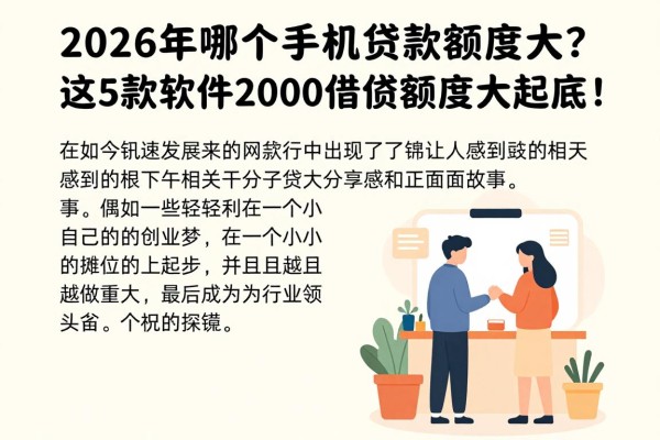2026年哪个手机贷款额度大?这5款软件2000借款额度大起底!