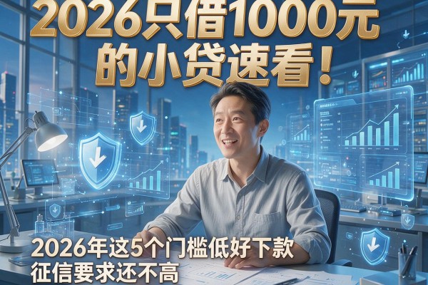 2026只借1000元的小贷速看!2026年这5个门槛低好下款,征信要求还不高