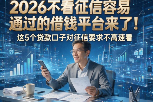 2026不看征信容易通过的借钱平台来了!这5个贷款口子对征信要求不高速看