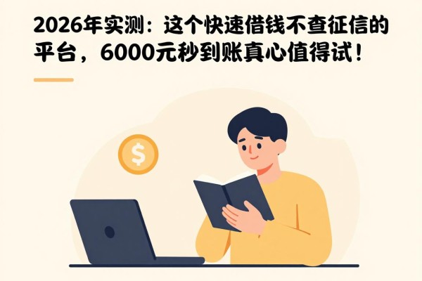 2026年实测：这5个快速借钱不查征信的平台，6000元秒到账真心值得试！