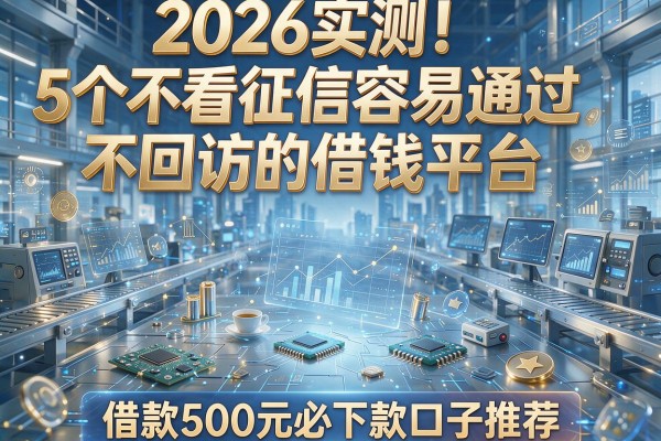 2026实测！5个不看征信容易通过、不回访的借钱平台，借款500元必下款口子推荐