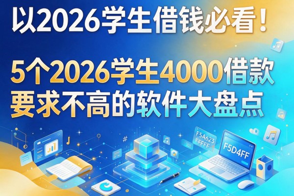2026学生借钱必看！5个2026学生4000借款要求不高的软件大盘点