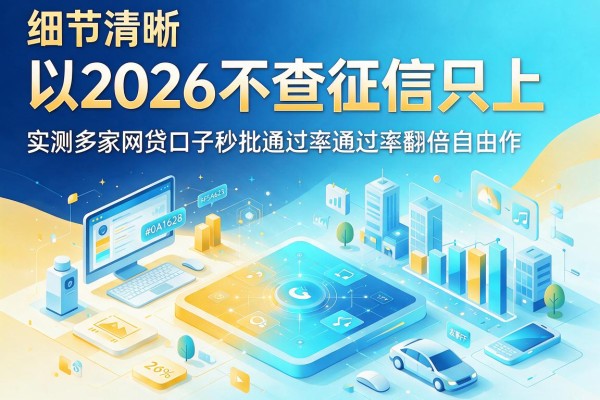2026不查征信只上，实测多家网贷口子秒批通过率翻倍
