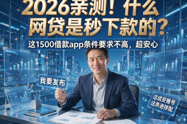 2026亲测!什么网贷是秒下款的?这1500借款app条件要求不高,超安心!