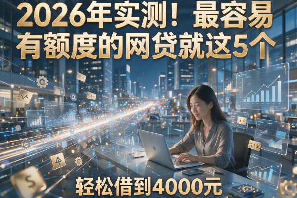2026年实测！最容易有额度的网贷就这5个，轻松借到4000元