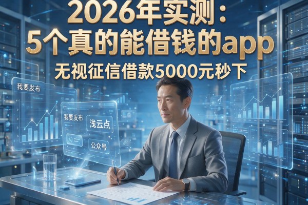 2026年实测：5个真的能借钱的app，无视征信借款5000元秒下！