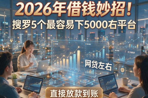 2026年借钱妙招!搜罗5个最容易下5000左右网贷的平台,直接放款到账