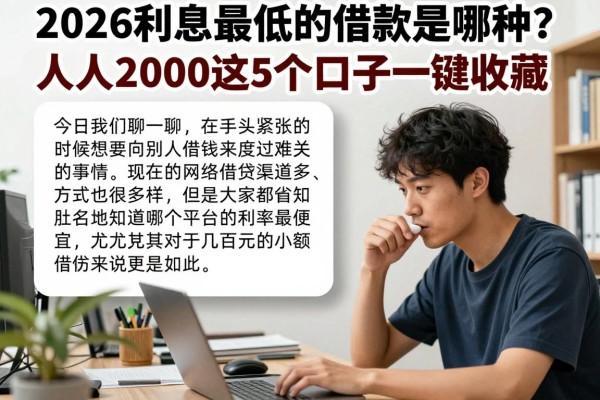 2026利息最低的借款是哪种?人人2000这5个口子一键收藏!