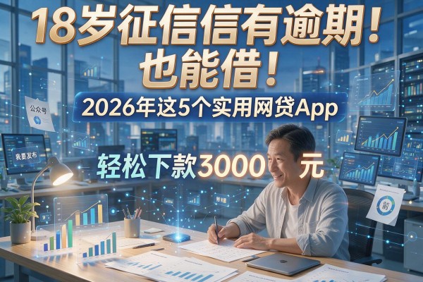 18岁征信有逾期也能借！2026年这5个实用网贷App，轻松下款3000元