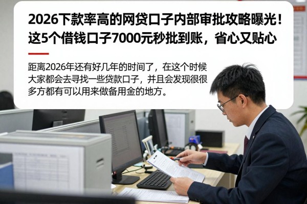 2026下款率高的网贷口子内部审批攻略曝光！这5个借钱口子7000元秒批到账，省心又贴心