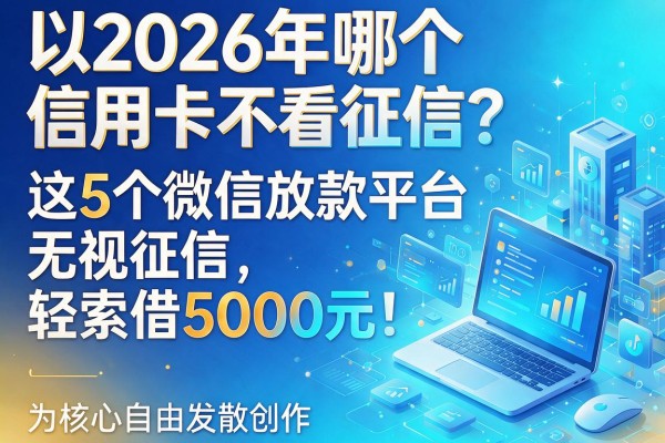 2026年哪个信用卡不看征信？这5个微信放款平台无视征信，轻松借5000元！
