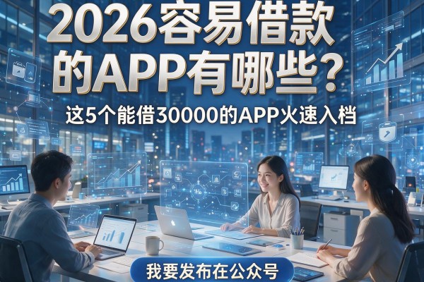 2026容易借款的APP有哪些?这5个能借30000的APP火速入档!
