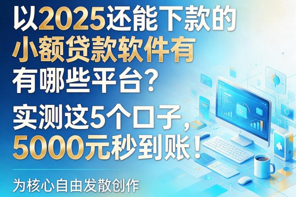 2025还能下款的小额贷款软件有哪些平台?实测这5个口子,5000元秒到账!