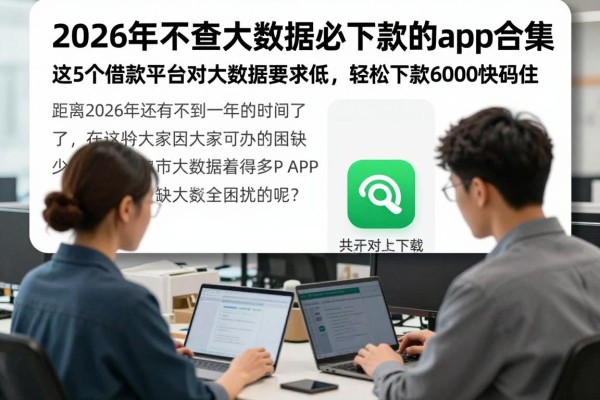 2026年不查大数据必下款的app合集！这5个借款平台对大数据要求低，轻松下款6000快码住