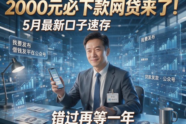 2000元必下款网贷来了！5月最新口子速存，错过再等一年！