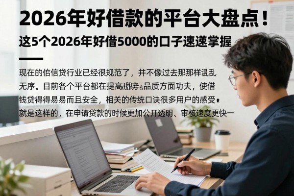 2026年好借款的平台大盘点！这5个2026年好借5000的口子速速掌握