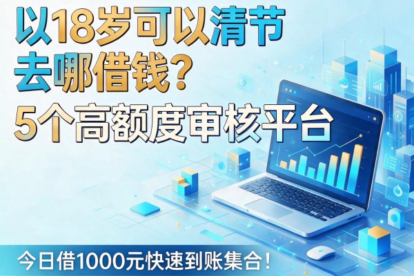 18岁可以去哪借钱？5个高额度审核平台，今日借1000元快速到账集合！