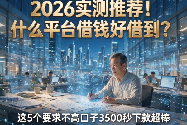 2026实测推荐!什么平台借钱好借到?这5个要求不高口子3500秒下款超棒