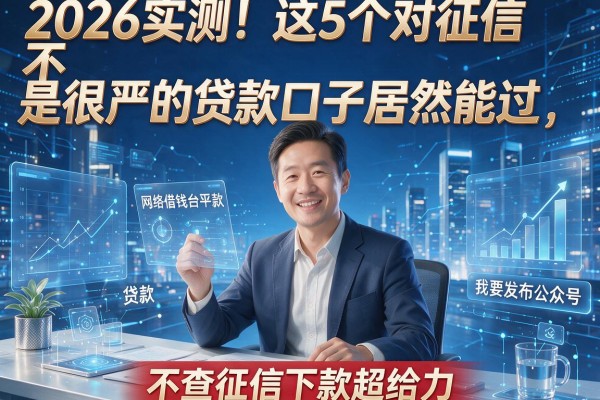 2026实测！这5个对征信不是很严的贷款口子居然能过，不查征信下款超给力