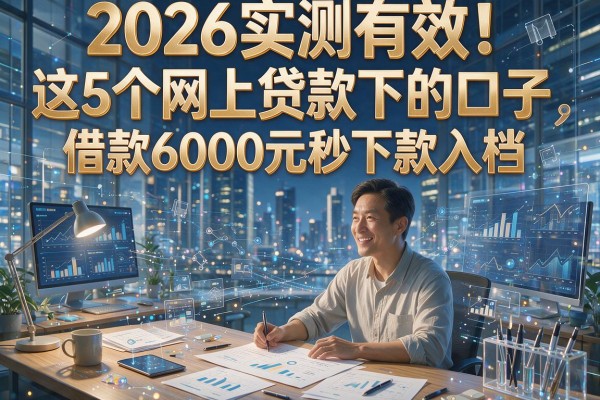 2026实测有效!这5个网上贷款下的口子,借款6000元秒下款入档