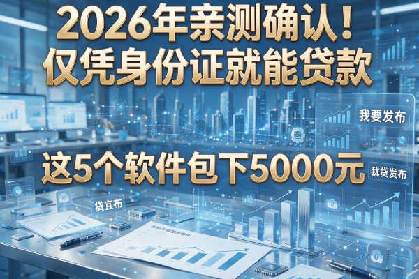 2026年亲测确认!仅凭身份证就能贷款,这5个软件包下5000元