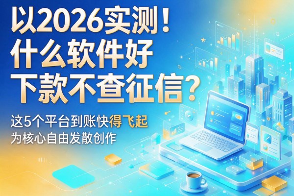 2026实测！什么软件好下款不查征信？这5个平台到账快得飞起