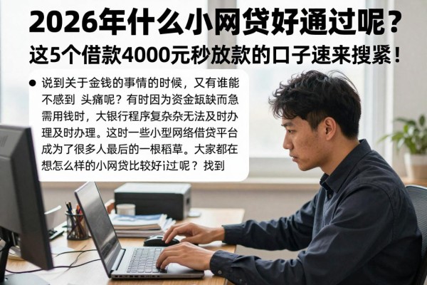 2026年什么小网贷好通过呢?这5个借款4000元秒放款的口子速来搜罗!