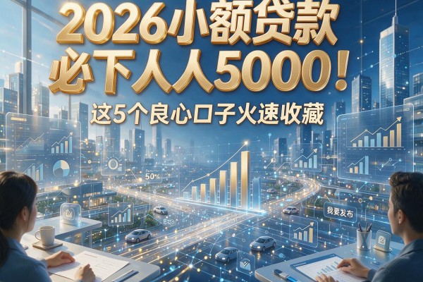 2026小额贷款必下人人5000！这5个良心口子火速收藏