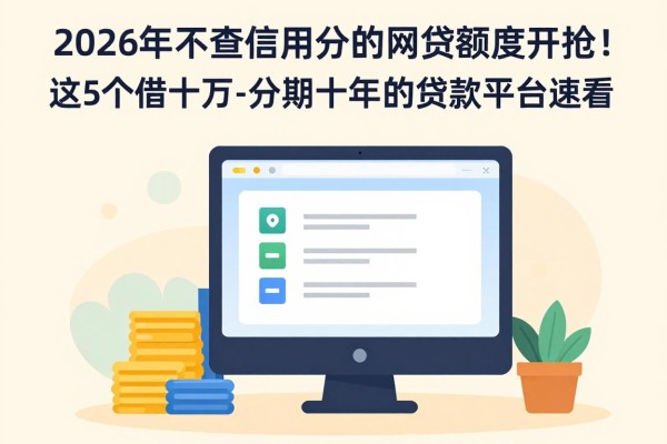 2026年不查信用分的网贷额度开抢！这5个借十万分期十年的贷款平台速看