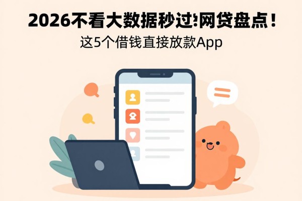 2026不看大数据秒过的网贷盘点！这5个借钱直接放款app，大数据要求不高秒缓解压力