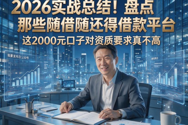 2026实战总结！盘点那些随借随还得借款平台，这2000元口子对资质要求真不高