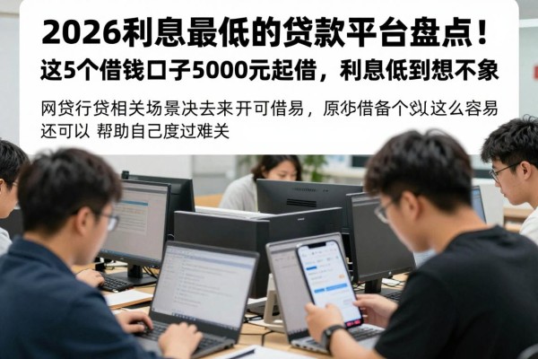 2026利息最低的贷款平台盘点！这5个借钱口子5000元起借，利息低到想不到