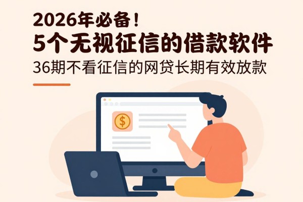 2026年必备！5个无视征信的借款软件，36期不看征信的网贷长期有效放款
