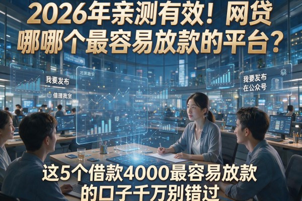 2026年亲测有效！网贷哪个最容易放款的平台？这5个借款4000最容易放款的口子千万别错过