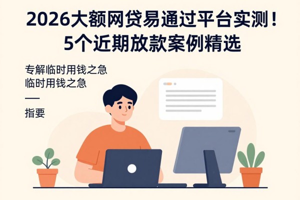 2026大额网贷易通过平台实测!5个近期放款案例精选,专解临时用钱之急